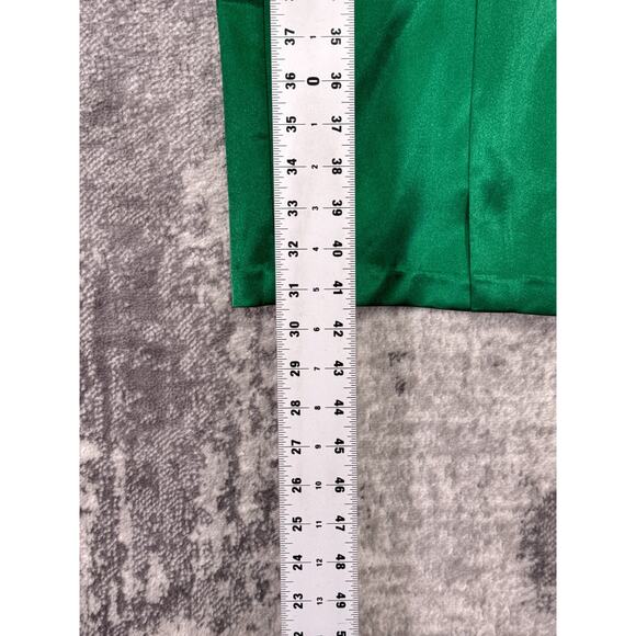 Stop Staring! Dress Medium Womens Green Satin Pinup Sheath Pencil - Picture 6 of 8